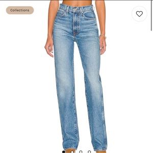 Grlfrnd High Rise Straight Sara Jeans in Lenox Hill